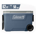 Coleman Classic 62 QT Hard-Sided Ice Chest Cooler with Wheels, Lakeside Blue