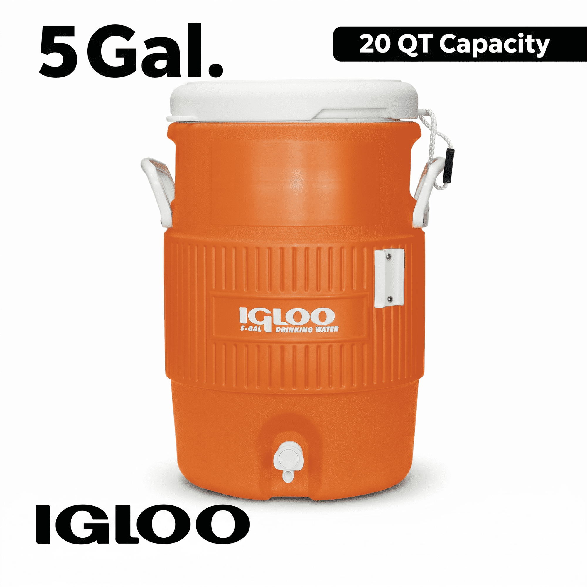 Igloo 5 Gallon Heavy-Duty Beverage Cooler, Orange