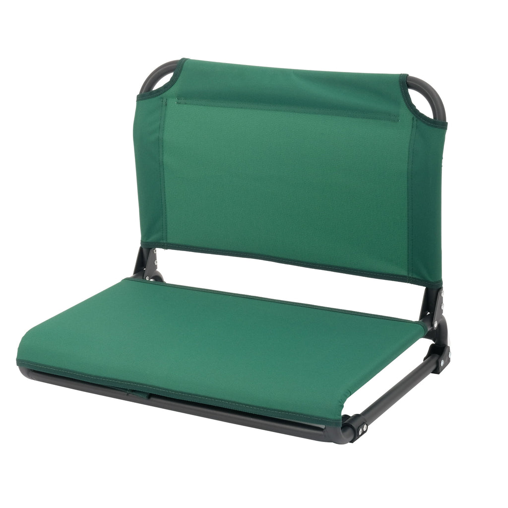 Ozark Trail Extra-Wide Dark Green Stadium Seat with Bleacher Hooks and Bungee Comfort